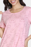 Zivame Knit Cotton Mid Length Nightdress - Almond Blossom — thumbnail 5